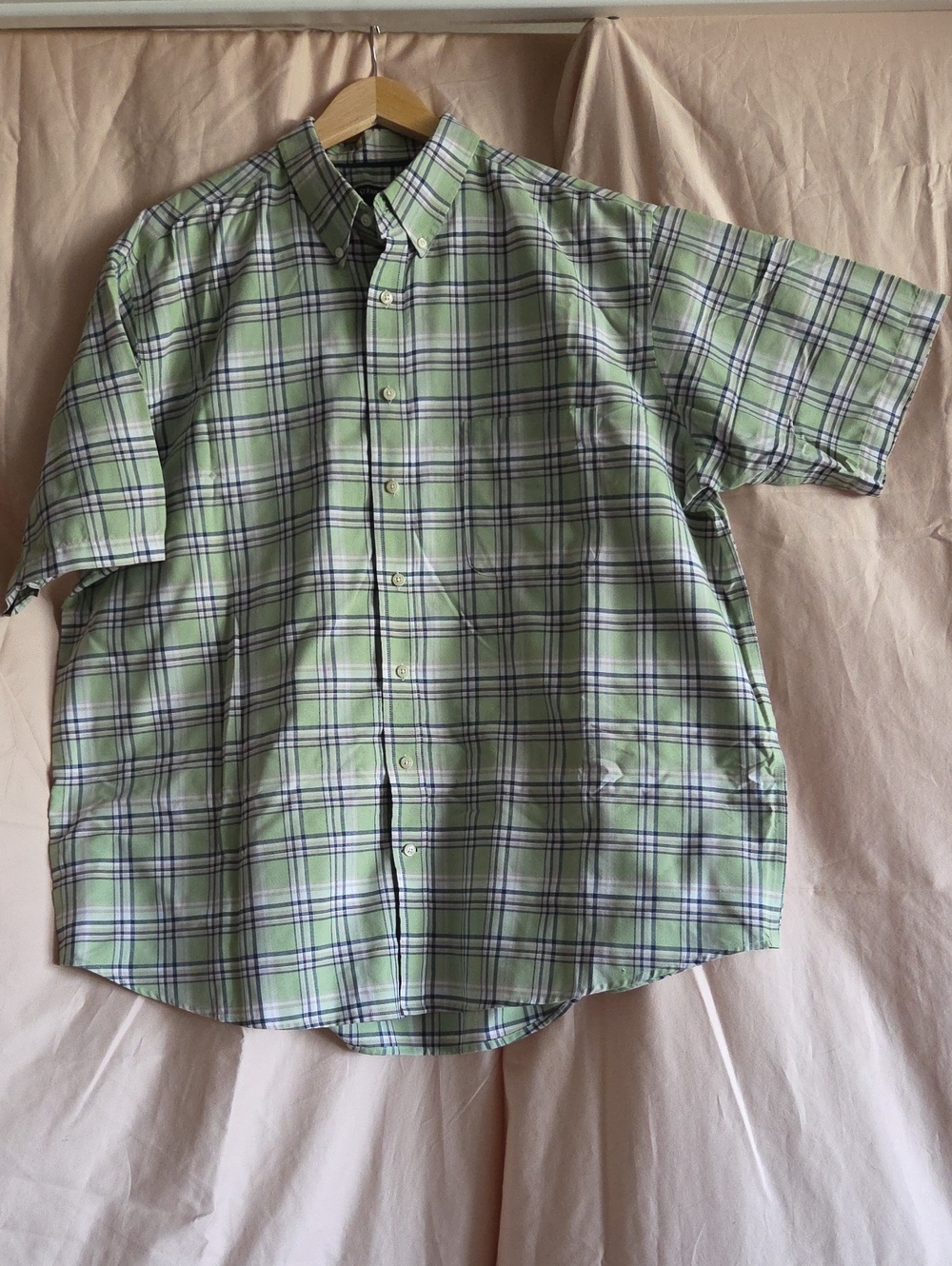 Vintage St. John's Bay Green Plaid Button Up